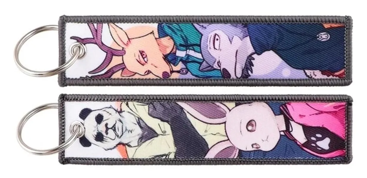 Pinstant Beastars Beast Stars Anime Manga Schlüsselanhänger Schlüsselanhänger Ring, gemischt, 5.1 x 1.2 inches