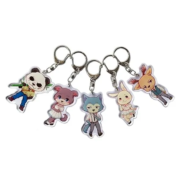 Legoshi Schlüsselanhänger Legoshi Cosplay Schlüsselanhänger Haru niedlicher Schlüsselanhänger König Auto Schlüsselanhänger - Transparent - Einheitsgröße