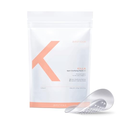 ZitSticka Killa Acne Patches for Face - World's Most Potent Pimple Patch with Fast-Acting Microdarts - Starts Working within 2 Hours for Deep, Early-Stage Zits & Blemish - 20 Count - 20 Count (Pack of 1) - Zit Patches