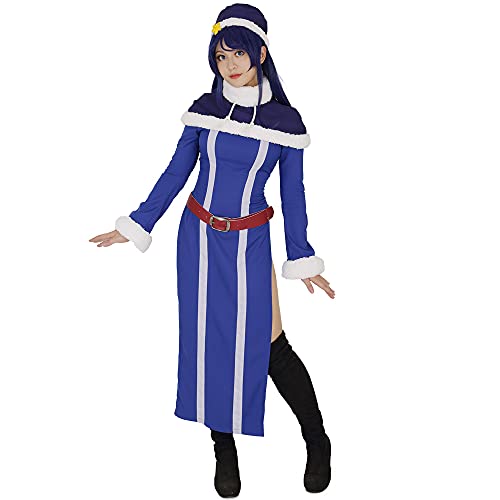Cosplay.fm Women's Anime Cosplay Costume Outfit Dress Cape Hat Belt - Large