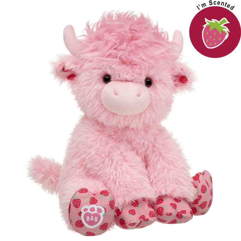 Strawberry Highland Cow Plush & Strawberry Scent | Build-A-Bear®
