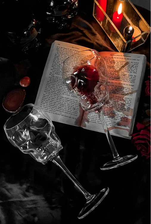 Skull wine glasses