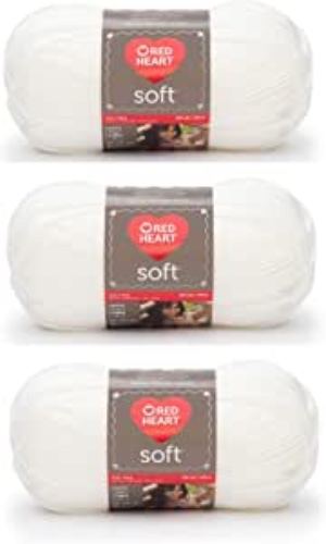 Red Heart Soft Yarn (3-Pack) White E728-4600