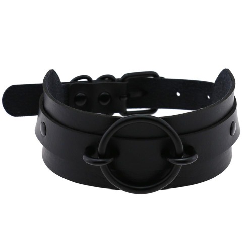 Black Ring Choker - Black