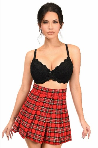 Red Plaid Skirt - 4X / red