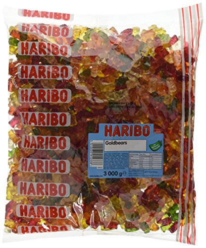 Haribo Gold Bears, Gummy Bear Sweets, Bulk Bag 3 kg - Bear - Single