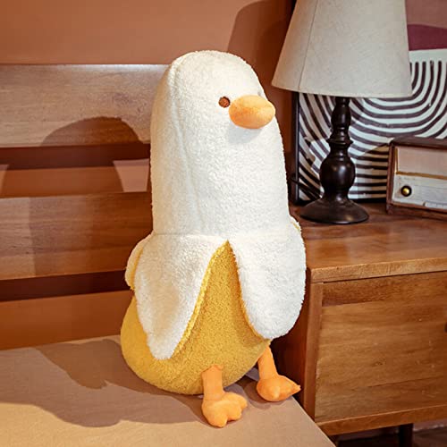 Walbest Banana Duck Plush Toys Cute Banana Duck Stuffed Animals Plushies Duck Stuffed Animals Cute Sleeping Pillows Gifts for Girls Teens (White, 70cm/27.56") - White - 70cm/27.56"