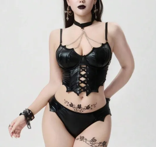 PVC/Vinyl Goth Girl Lingerie
