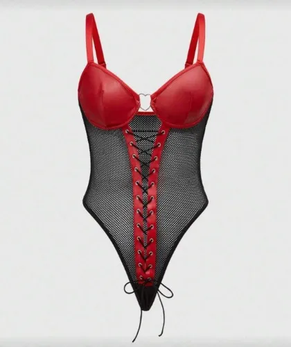 Red and Black Bodysuit