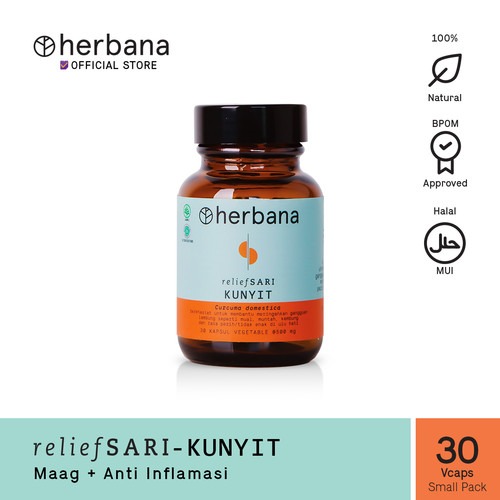 Herbana Relief Sari Kunyit - 30 Kapsul di HERBANA | Tokopedia