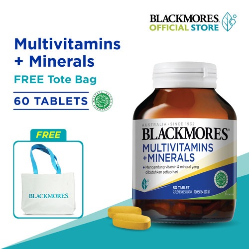 Blackmores Multivitamin+Minerals (60) free Totebag di Blackmores Wellness | Tokopedia