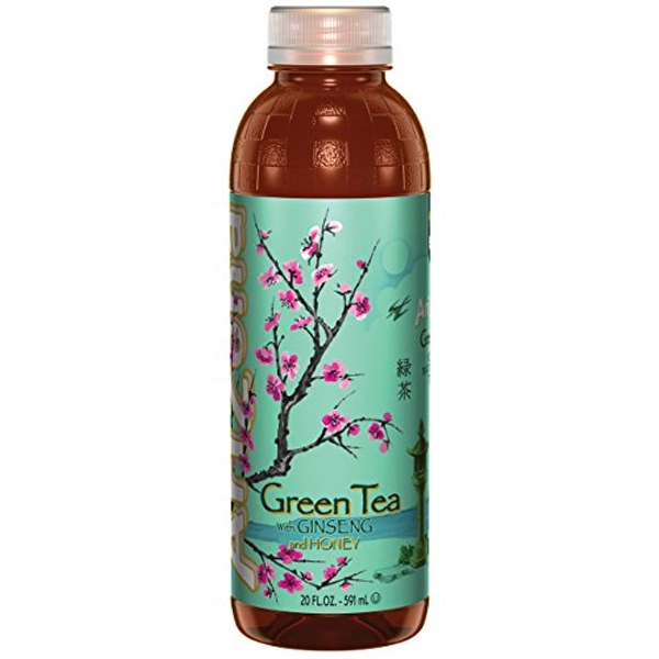 Arizona Green Tea with Ginseng and Honey, 20 Ounce (Pack of 24)