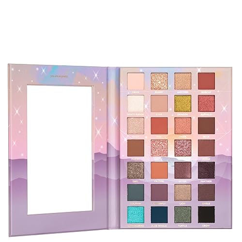 Pacifica Eyeshadow Palette – Animal Magic with Colorful Blendable Shades, Highly Pigmented Mineral Eyeshadow, Talc-Free, Vegan & Cruelty-Free, 0.89 oz (28 Shades) - 1 Count (Pack of 1) - Animal Magic
