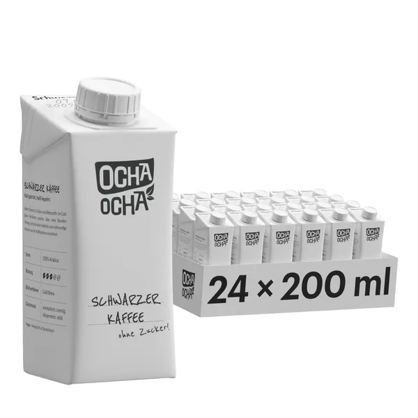 Cold Brew Coffee 24er Pack - cremig und mild - ohne Zucker - ohne Milch - vegan und kalorienarm - Kaltgebrühter Kaffee to Go (24x200ml) - 