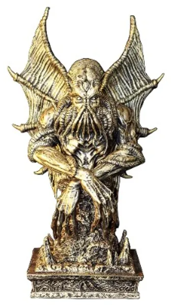 Desktop-Skulptur Cthulhu Statue Souvenir Skulptur Home Decoration Crafts Desktop Dekoration Golden Kunst Statuette Sammlbare Geschenk Bücherregal Dekoration