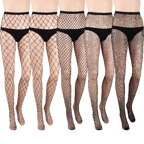 5 Pairs Fishnet Tights Womens Cross Mesh Stockings Fishnet Tights Fishnet Pantyhose