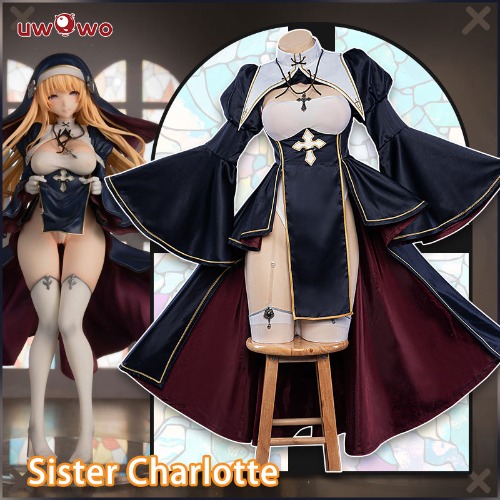 【In Stock】Uwowo Original Character Charlotte Figure Nun Sister 18+ Cosplay Costume - M