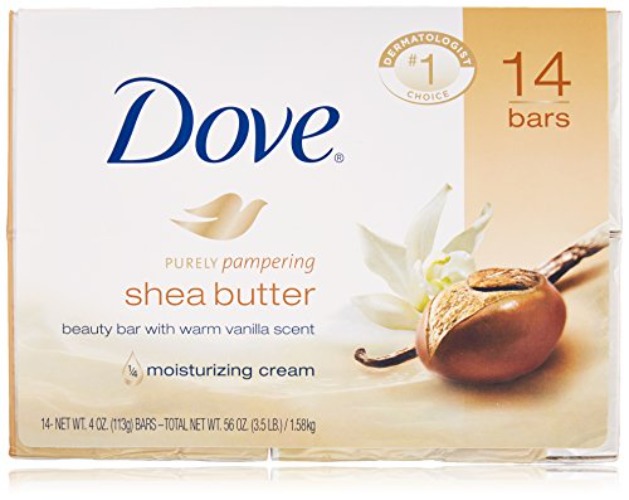 Dove Shea Butter Soap Bars, 14 Count