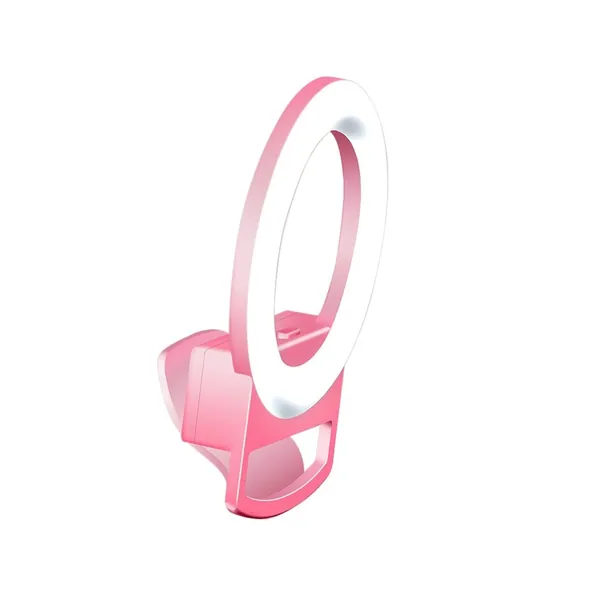 Clip-On Mini Phone Selfie Ring Light - Blush Pink
