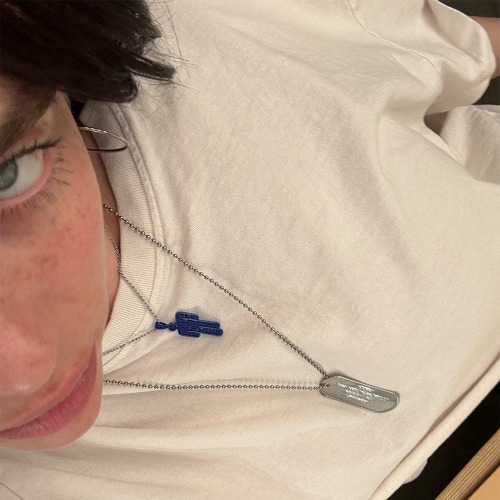 HIT ME HARD AND SOFT Blue Blohsh Necklace | Default Title