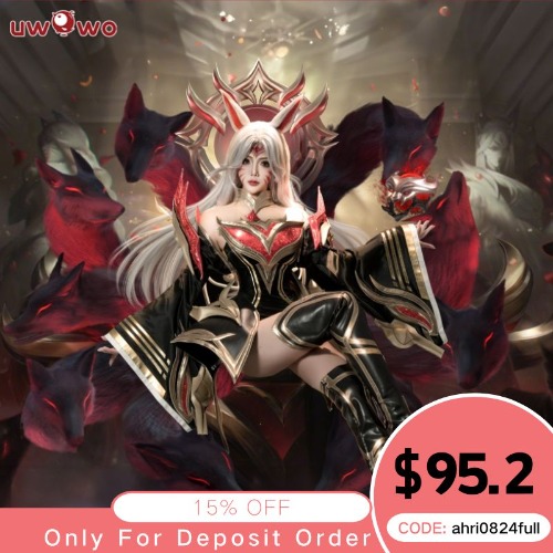 【Pre-sale】Uwowo League of Legends/LOL: Immortalized Legend Ahri Cosplay Costume | Full Set A+B（Costume+Armor） / XL