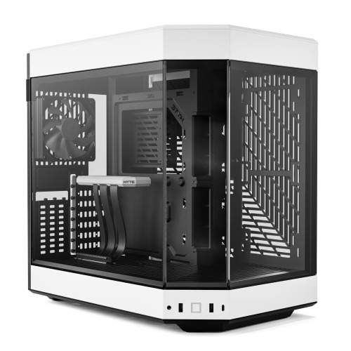 HYTE Y60 Modern Aesthetic Dual Chamber Panoramic Tempered Glass Mid-Tower ATX Computer Gaming Case with PCIE 4.0 Riser Cable Included, White (CS-HYTE-Y60-BW) - Y60 White