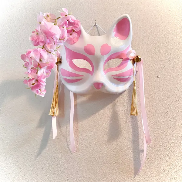 Kitsune Mask (with flowers)