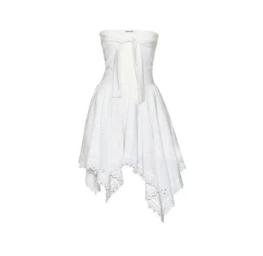 Mill Minority Asymmetric Hem Lace Tube Dress