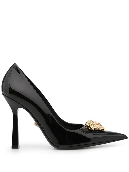 La Medusa 105mm patent-leather pumps