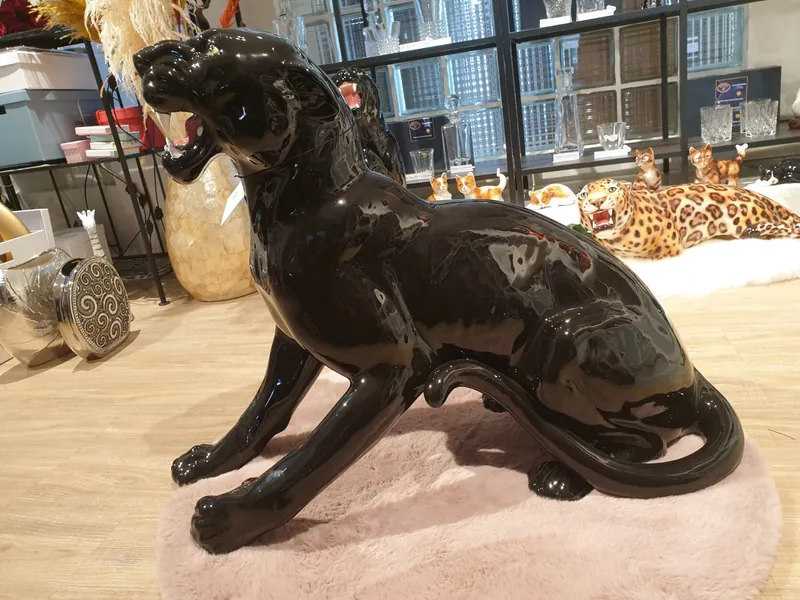 Black Panther Artistic Ceramic Figure 82 x 64 cm New