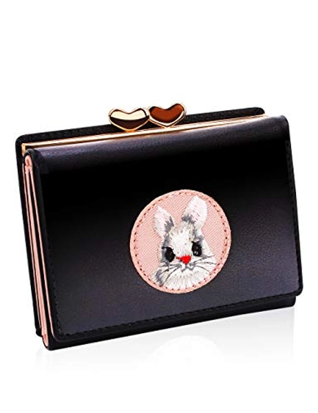 JIUFENG Women's Bifold Slim Wallet - Credit Card Holder With Coin Purse In Multiple Colors