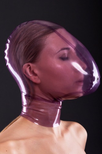 Latex ecstasy mask with a small hole for breath control | Default Title