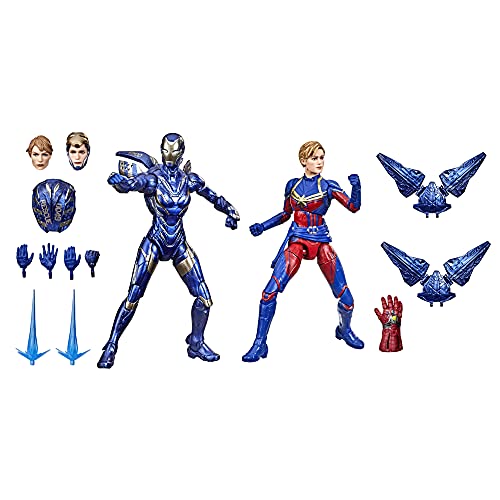 Marvel Hasbro Hasbro Legends Series 6-inch Scale Action Figure Toy Captain and Rescue Armor 2-Pack, Infinity Saga Character, Premium Design, 2 Figures and 12 Accessories (Amazon Exclusive)