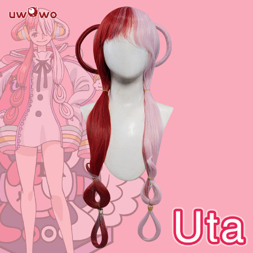 【Pre-sale】Anime One Piece Cosplay Wig Uta Cosplay Wig Red Pink Long Hair