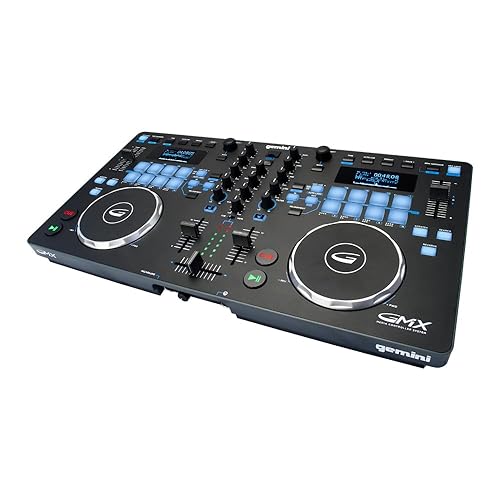 Gemini Sound GMX Versatile DJ Controller & Media Player - Compact USB/MIDI System with VirtualDJ LE, Ideal for Mobile DJs & Live Performances - GMX