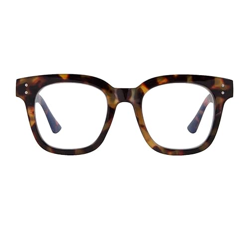 Madison Avenue Women Blue Light Glasses,Oversize, Anti Eyestrain & UV Protection Computer Eyeglasses (Tortoiseshell) - Tortoiseshell - Oversized