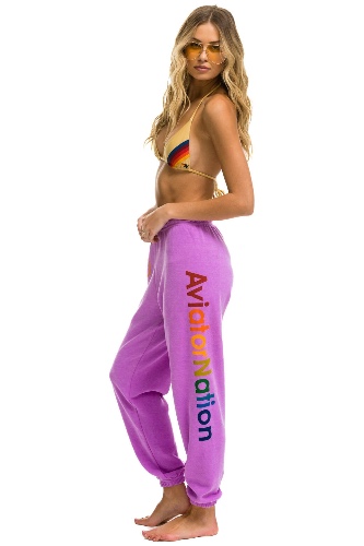 AVIATOR NATION SWEATPANTS - NEON PURPLE | S