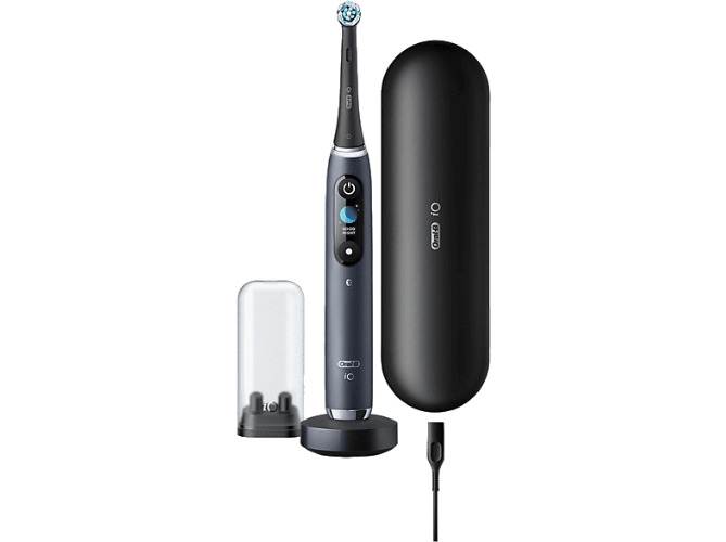 ORAL-B 80375894 iO 9 Elektromos fogkefe, fekete/onyx, 1 db fogkefefej, 1 db töltős utazótok | MediaMarkt