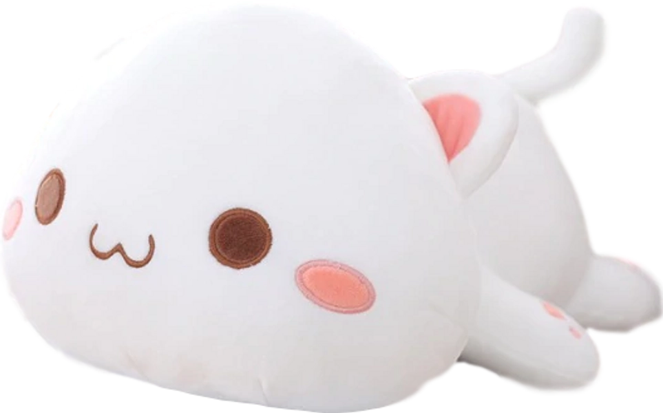 Kawaii Lying Cat Plush (4 VARIANTS, 3 SIZES)