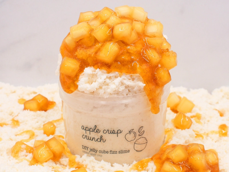 Apple Crisp Crunch, DIY Slime, Fall Slime, Crunchy Slime, Jelly Cube Slime, Apple Scented Slime, Slime Shops, Slime Fantasies