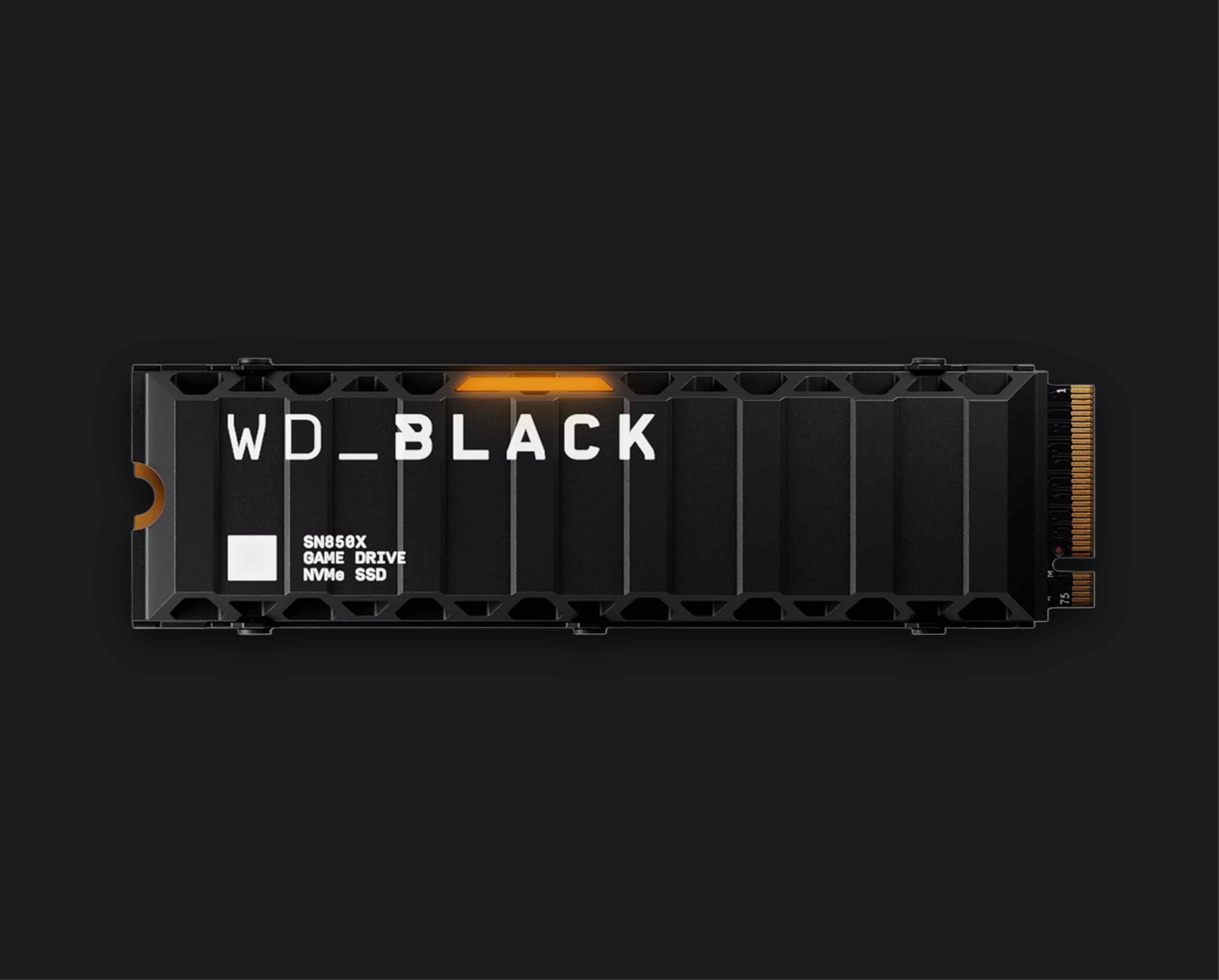 WD_BLACK 4TB SN850X NVMe Internal Gaming Solid State Drive with Heatsink - Works with PlayStation 5, Gen4 PCIe, M.2 2280, Up to 7,300 MB/s - WDS400T2XHE - 4TB - SSD w/ Heatsink