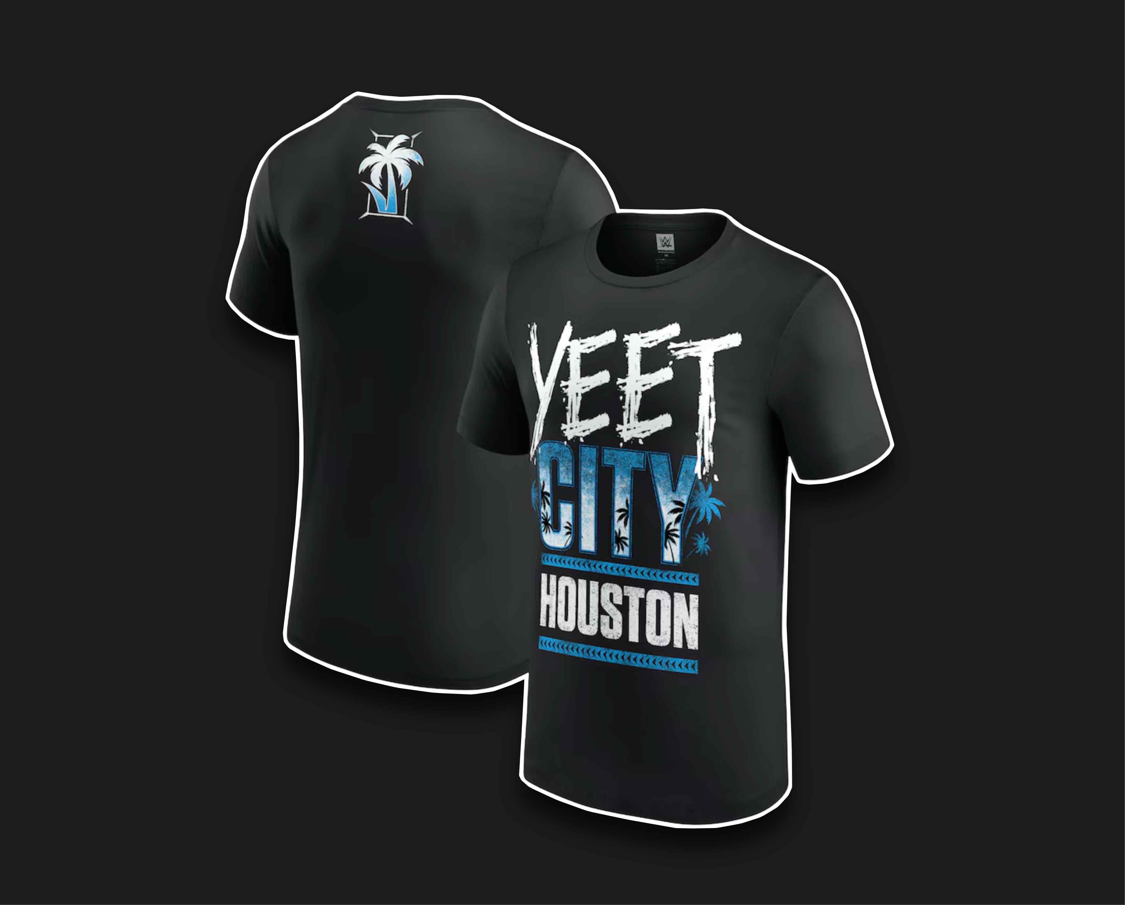 Men's Black Jey Uso Yeet City Houston T-Shirt