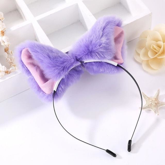 Furry Fox Ears - Purple