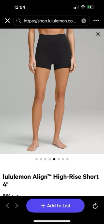 lululemon Align™ High-Rise Short 4" - Serene Blue - 8