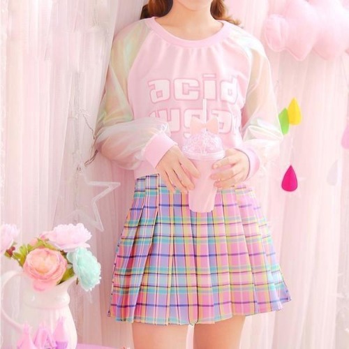 Acid Sugar Crop Top - Pink