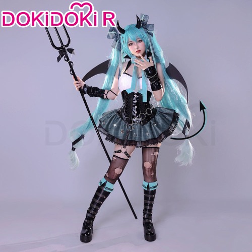 【In Stock】DokiDoki-R Cosplay Cosplay  Little Demon Raccoon Devil Cute Costume Halloween | Costume Only-S-In Stock
