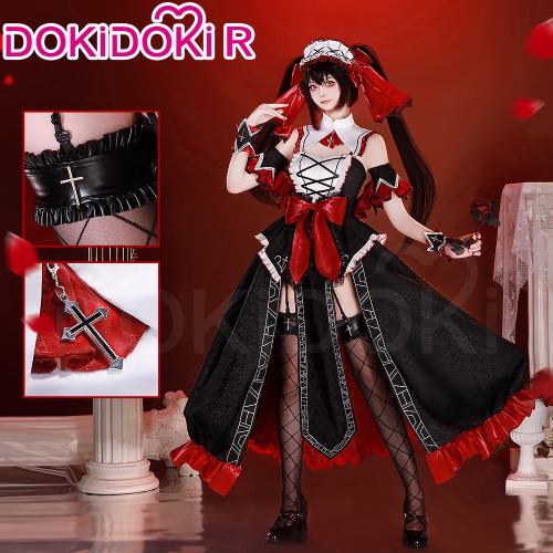 DokiDoki-R Anime Date A Live Cosplay Kurumi Tokisaki Costume Ratziel | S-Order Processing Time Refer to Description Page