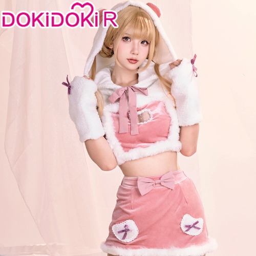 【In Stock】DokiDoki-R Huwahuwa Pink Bear Cute Winter Casual Wear | S-M