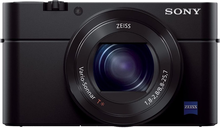Sony RX100 III 20.1 MP Premium Compact Digital Camera w/1-inch Sensor and 24-70mm F1.8-2.8 ZEISS Zoom Lens (DSCRX100M3/B), 6in l x 4.65in w x 2.93in h, Black - Base Black