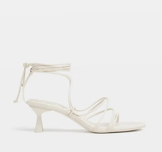 High-heel lace-up sandals